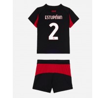 AC Milan Pervis Estupinan #2 Koszulka Podstawowa dzieci 2025-26 Krótki Rękaw (+ krótkie spodenki)